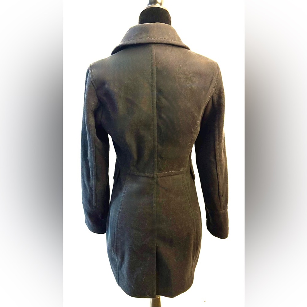 H&M Double Breasted Black Pea Coat - Picture 2 of 6